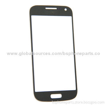 Front panel for Samsung i9500 mini, black high quality glass touch screen